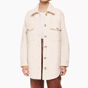 Aritzia Cream Button-Up Jacket